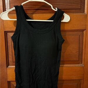 Classic Black Sleeveless Top with built in bra size L